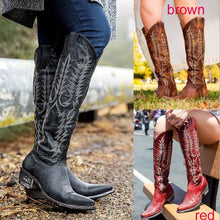 將圖片載入圖庫檢視器 Knee High Boots Mid Med Gladiator Vintage Boots
