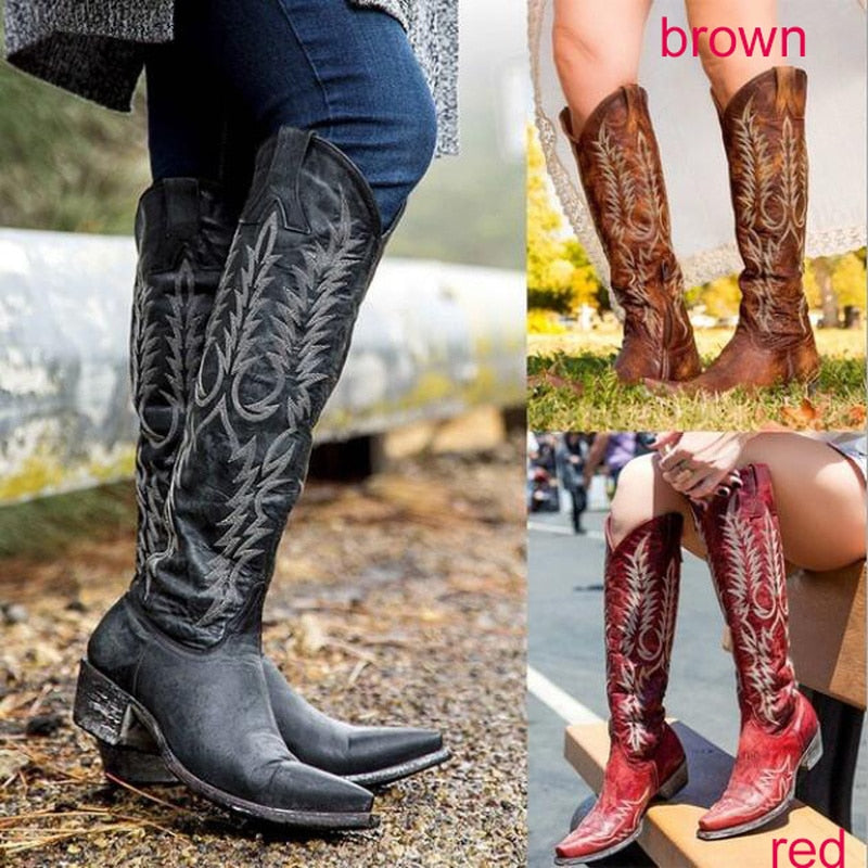 Knee High Boots Mid Med Gladiator Vintage Boots