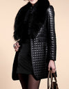 Warm Long Sleeve Faux Leather Fur Coat