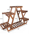 Triangle 6 -Tiered Indoor/Outdoor Wood Plant Stand