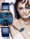 Casual Leather Quartz Women's Wristwatches