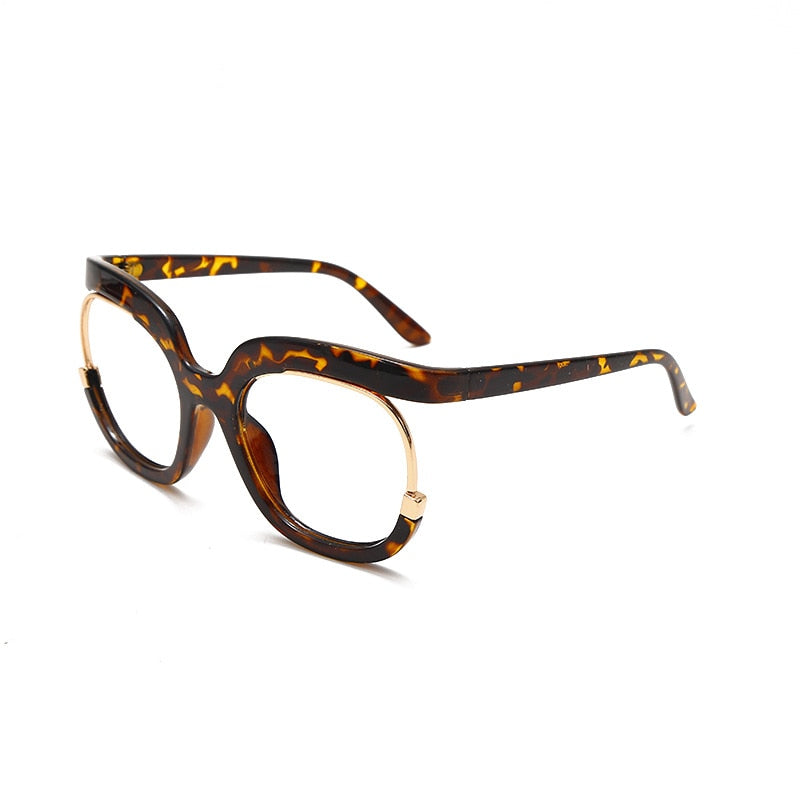 Oversized Fashion Retro Round Anti Blue Light Glasses