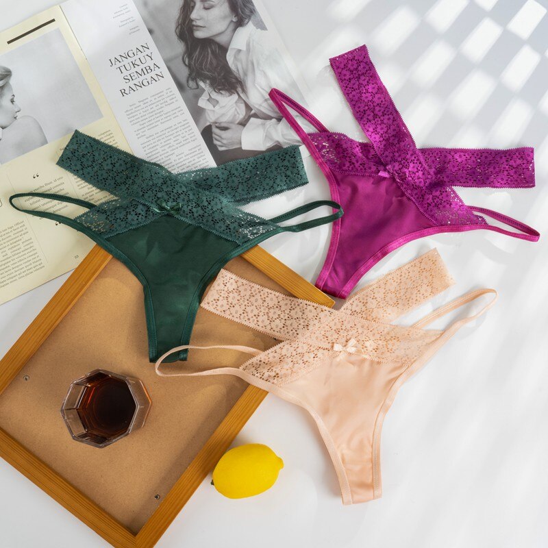 Breathable Cross Hollow Seamless Low Waist Panties