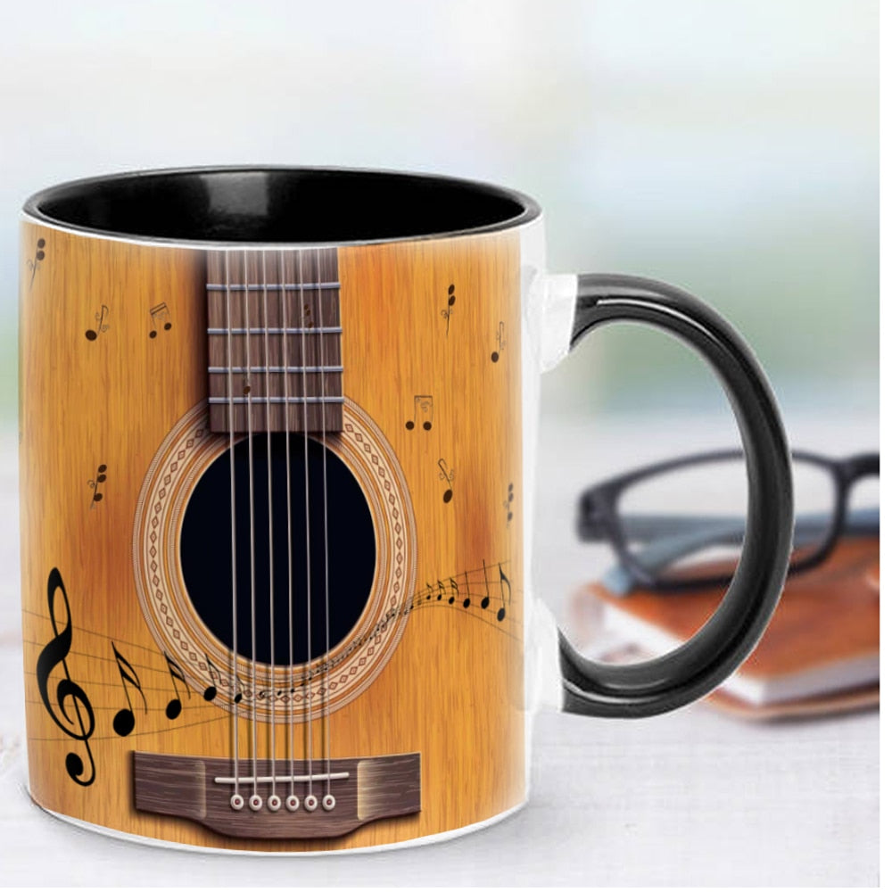 Classical Guitar Cello Ceramic Coffee 11oz  Mugs