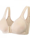 Front Closure Solid Color Wireless Bra