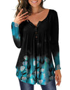 Round Neck Button tunic blouse