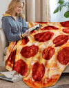 Soft warm flannel tortilla pizza blanket