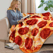 Load image into Gallery viewer, Soft warm flannel tortilla pizza blanket
