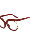 Oversized Fashion Retro Round Anti Blue Light Glasses