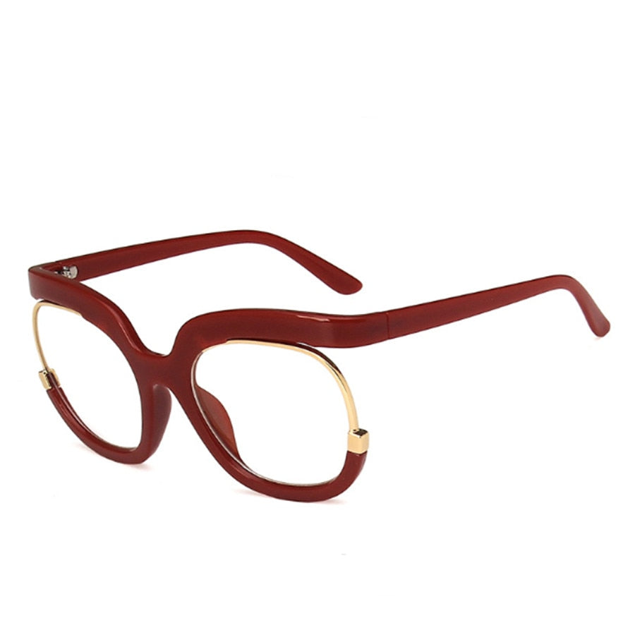 Oversized Fashion Retro Round Anti Blue Light Glasses