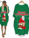Long Sleeve 3D Print Christmas Dress