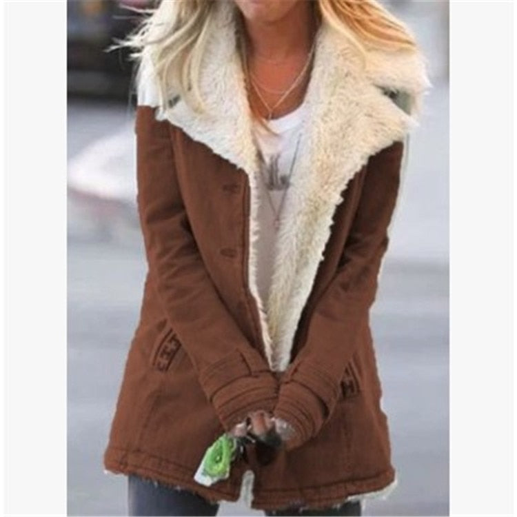 Thick Warm Winter Coat With Fur Lining