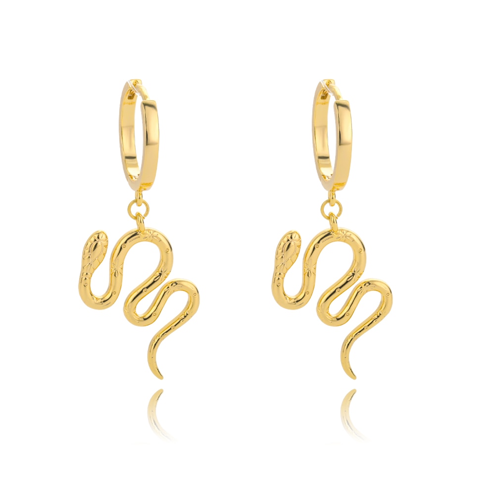 Stainless Steel Gold Color Stud Earrings