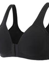 Front Closure Solid Color Wireless Bra