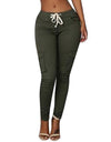 Lace-Up Waist Casual Slim Fit Trousers S-4XL