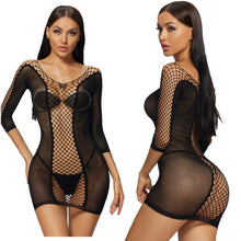 將圖片載入圖庫檢視器 Fishnet Halter Backless Low Cut Dress
