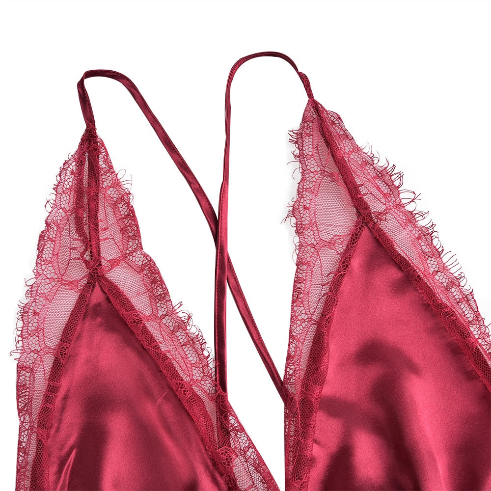 High Quality V-Neck Plus Size Sexy Lingerie Nightwear L-8XL