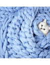 Thick knitted wool blanket