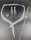Silver Color Rhinestone Crystal Bridal Jewelry Sets