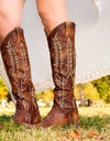 Knee High Boots Mid Med Gladiator Vintage Boots