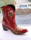Low Heel embroidered Design Western Short Boots