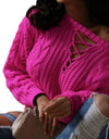 Stylish Oversized Knitted Off-Shoulder Pullover Sweater