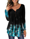Round Neck Button tunic blouse