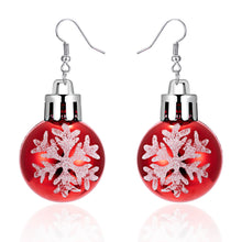 Carica l&#39;immagine nel visualizzatore di Gallery, Fashion Green Red Color Star Ball Christmas Earring Women
