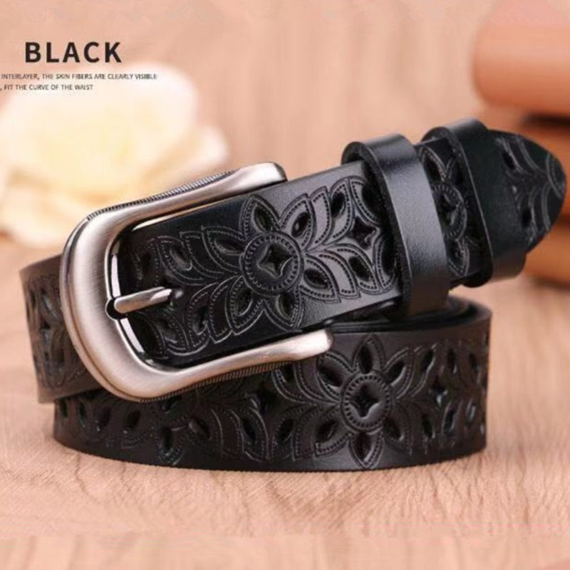 Genuine Leather Pin Buckle Strap