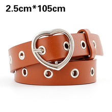 Load image into Gallery viewer, PU Leather Heart Belt
