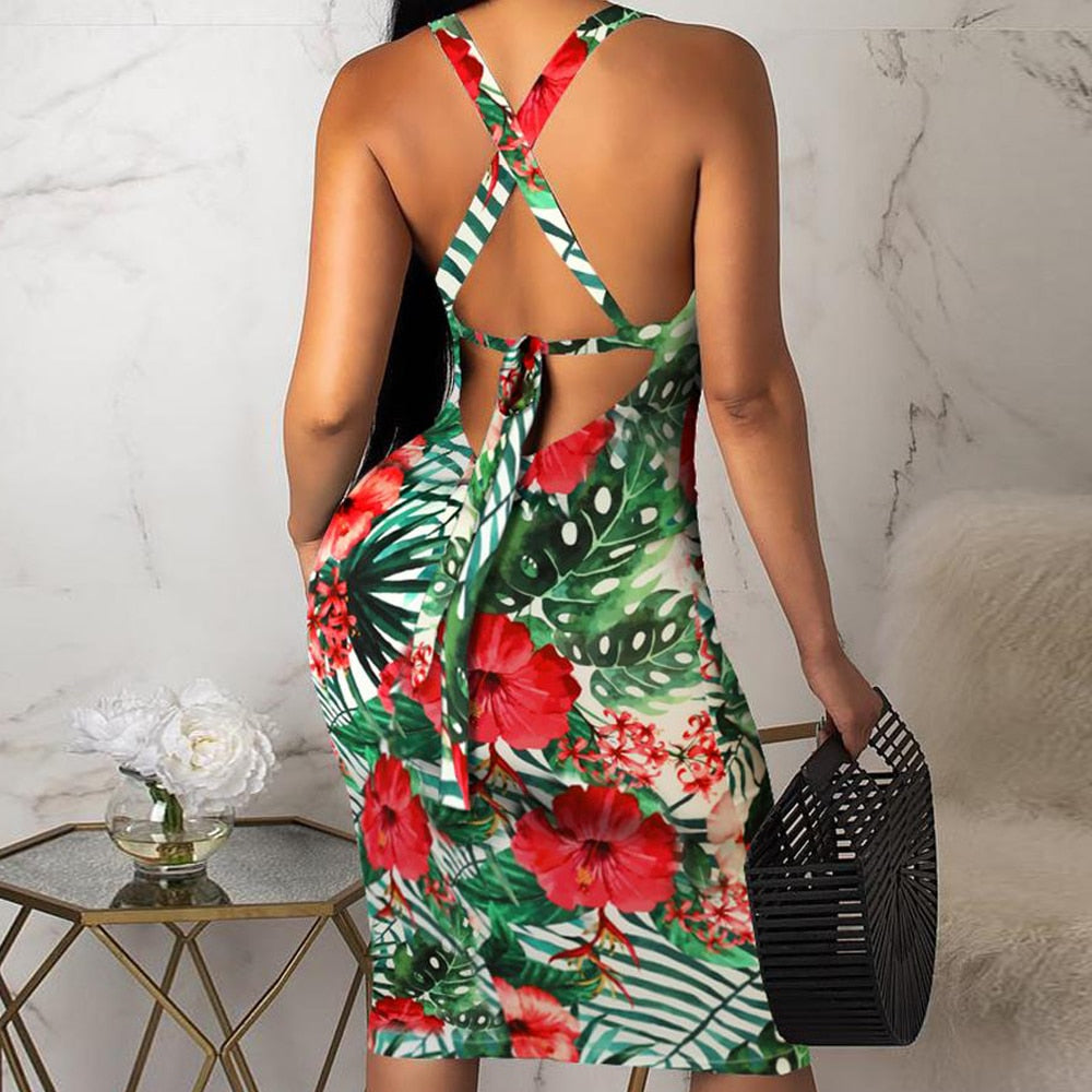 Casual Sleeveless Sexy Sling Loose Sundress