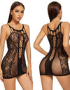 Fishnet Halter Backless Low Cut Dress