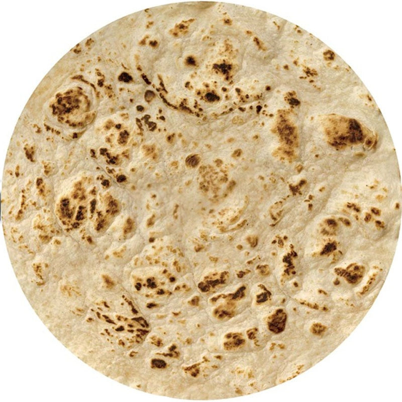 Soft warm flannel tortilla pizza blanket