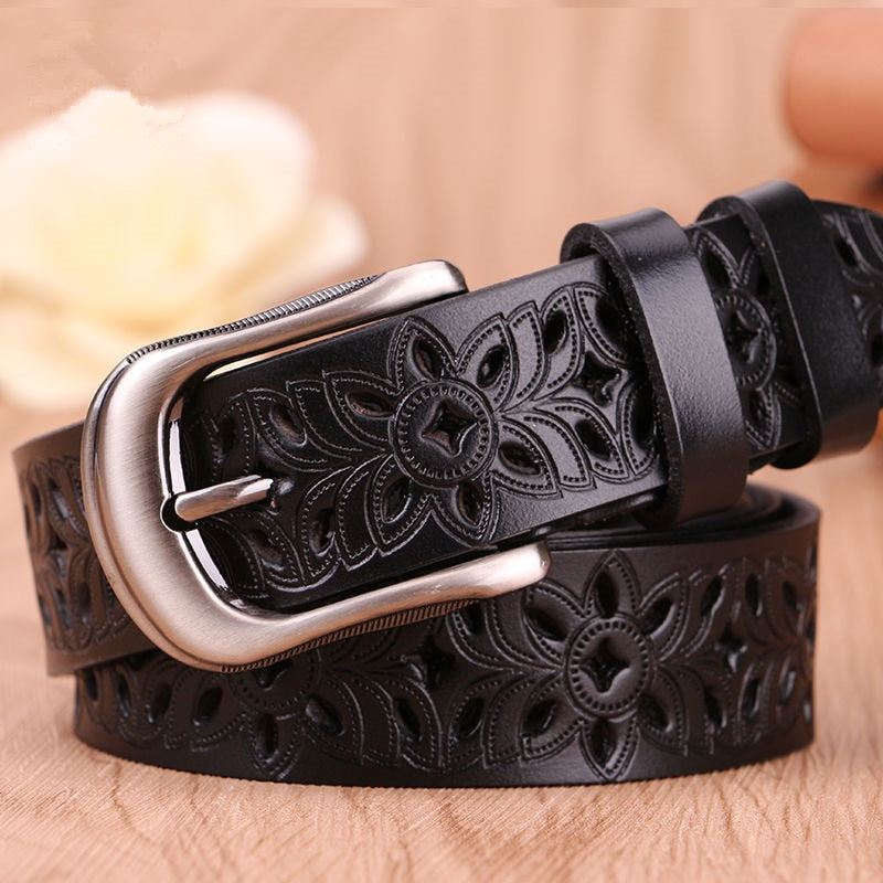 Genuine Leather Pin Buckle Strap