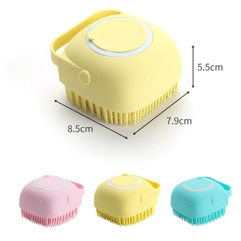 Soft Silicone Pet Bath Shampoo Massage Brush