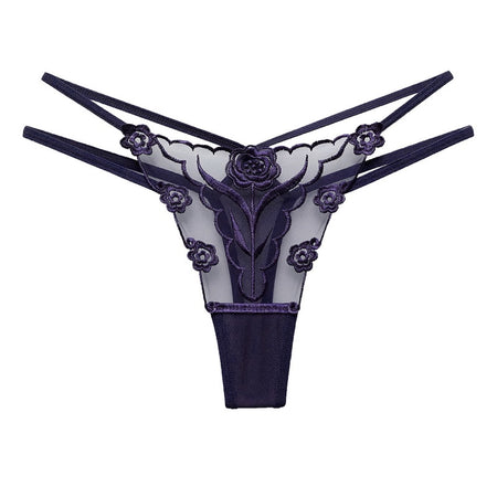 Cute Butterfly Embroidery Women Thongs