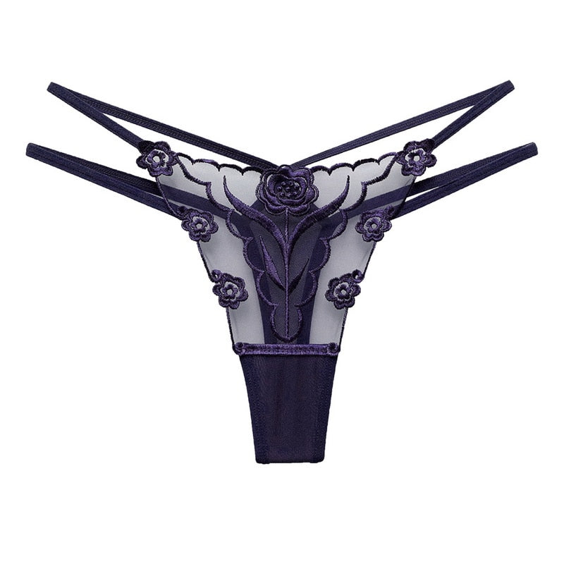 Cute Butterfly Embroidery Women Thongs
