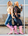 Embroidered Metallic Western Women's Cowboy boots