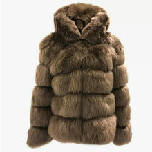 Load image into Gallery viewer, High Quality Warm Thick Hooded Fur Winter Coat
