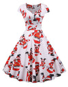 Short Sleeve V Neck Elegant Christmas Party Dress