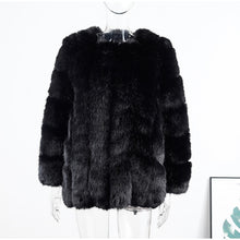 Load image into Gallery viewer, Elegant Windproof Thick Faux Fox Fur Long Coat
