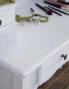 Wooden Vanity Make Up Table and Stool Set With Table Mirrors