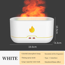 Load image into Gallery viewer, 180ML USB Essential Oil Diffuser Simulation Flame
