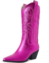 Embroidered Metallic Western Women's Cowboy boots