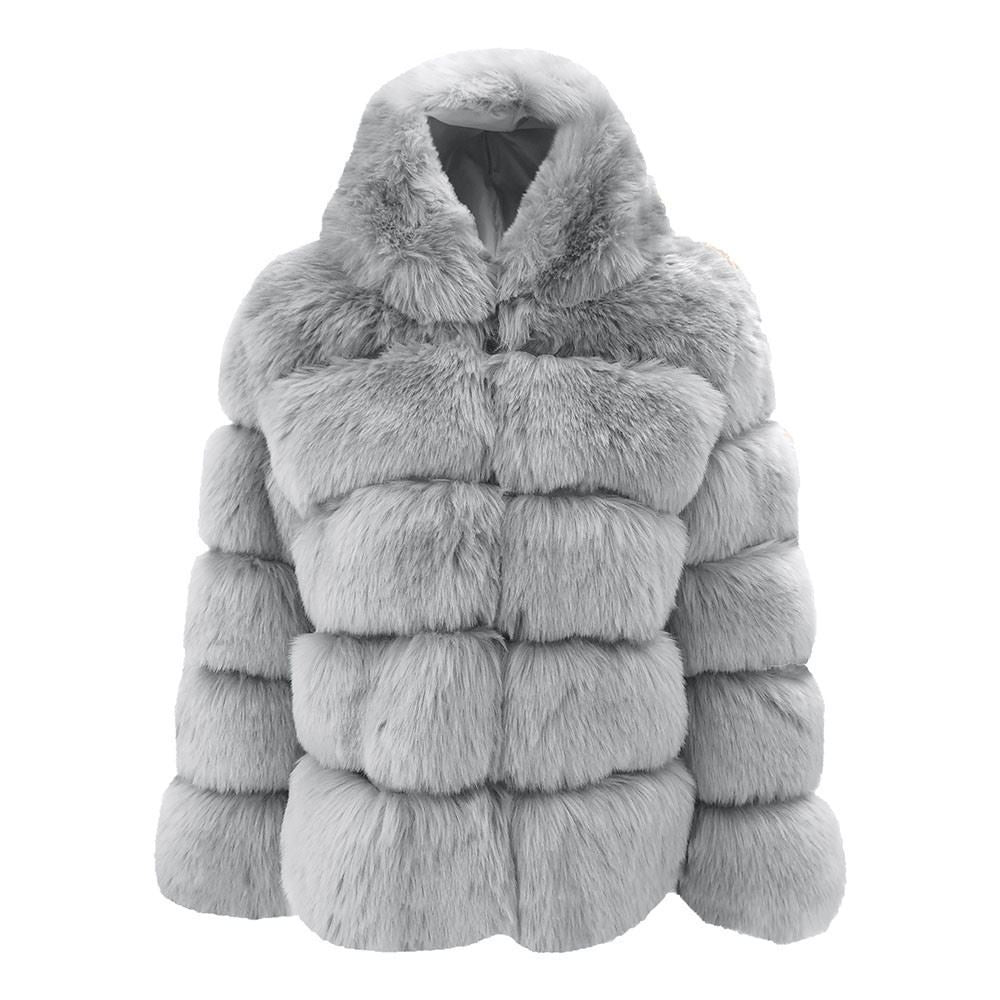 High Quality Warm Thick Hooded Fur Winter Coat