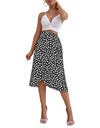 Midi A-Line High Waist Split Wrap Skirt