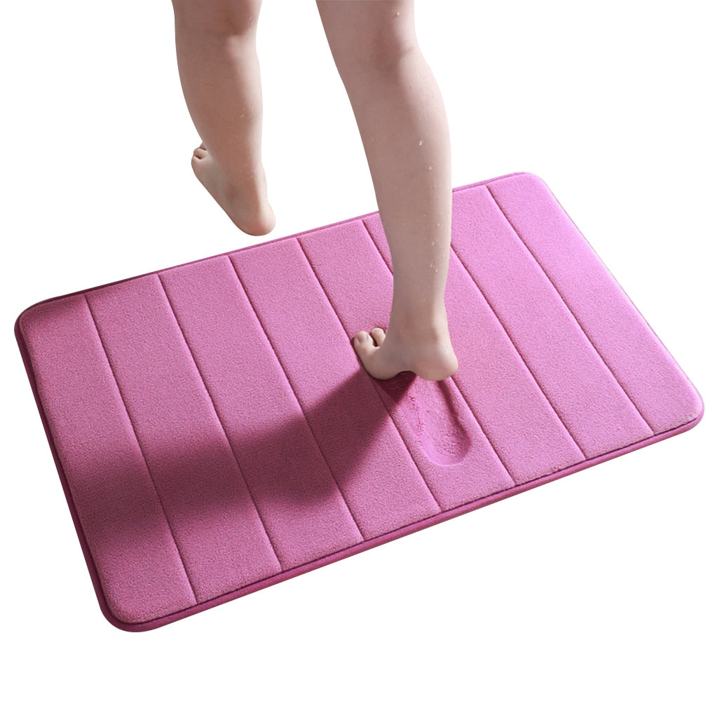 Velvet Solid Color Non-slip Bath Mat