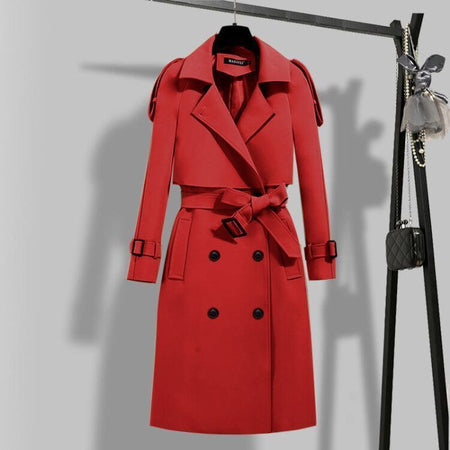 Brand New Long Double Breasted Women's Trench Coat