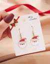 Fashion Green Red Color Star Ball Christmas Earring Women
