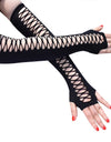 Elastic Fingerless Mesh Gloves